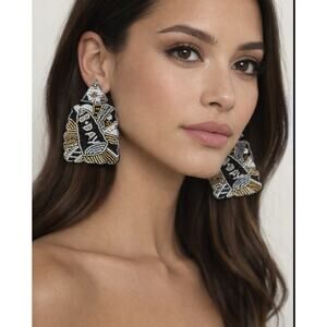 Kay Lee B-Day Beaded Earrings New